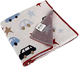 Pluchi- Knitted Baby Blanket-Stars & Cars