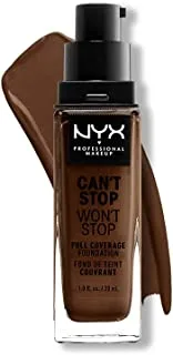 Nyx Professional Makeup Can'T Stop Won'T Stop Full Coverage Foundation Makeup, Chestnut, 1 Ounce