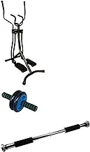 Fitness World Fitness World Developer 4 destinations Black, with AB wheel total body Exerciser for abdominal exercise with Door Fitness Bar red 2020