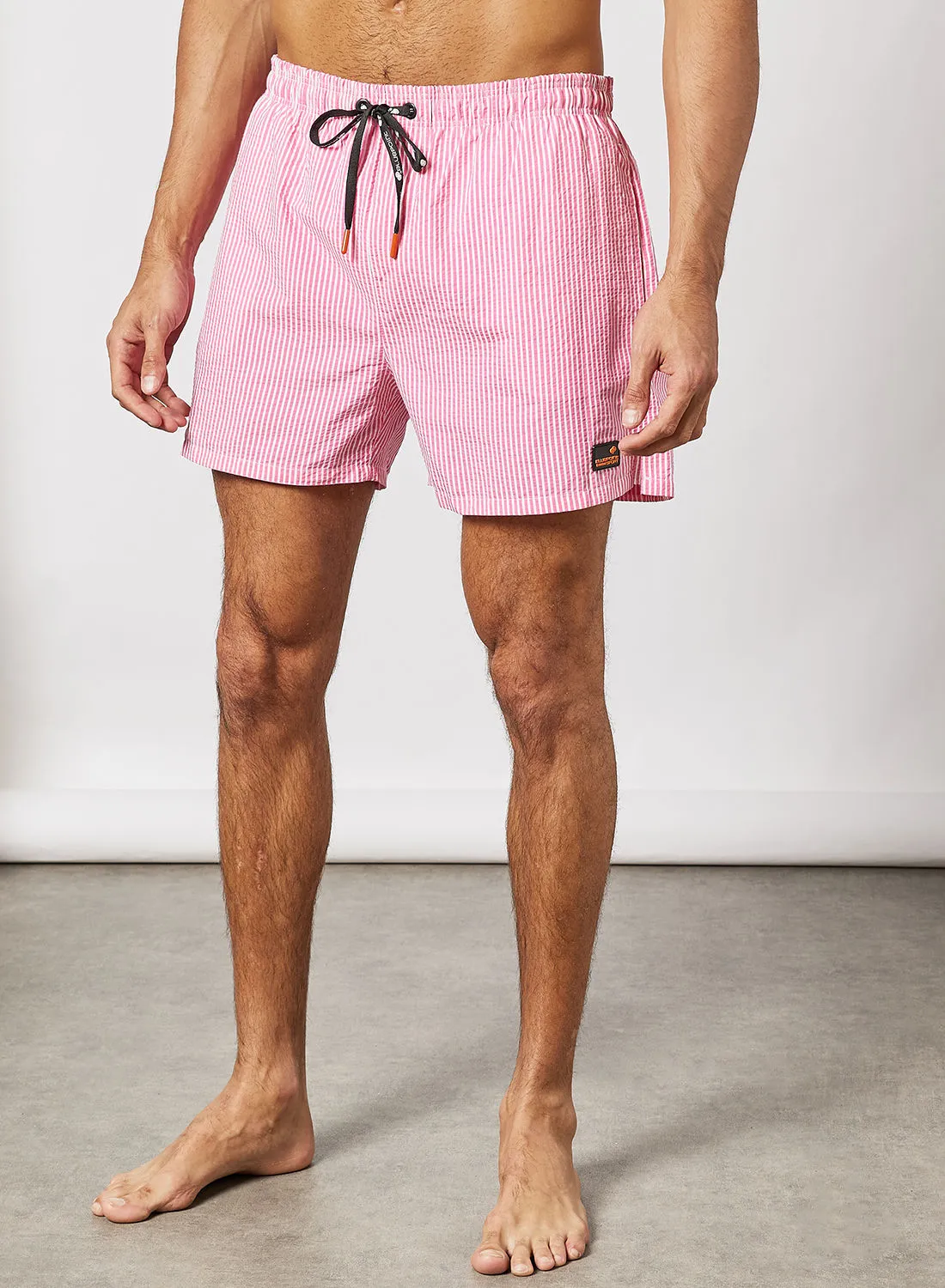 Bluepoint Striped Drawstring Shorts Pink