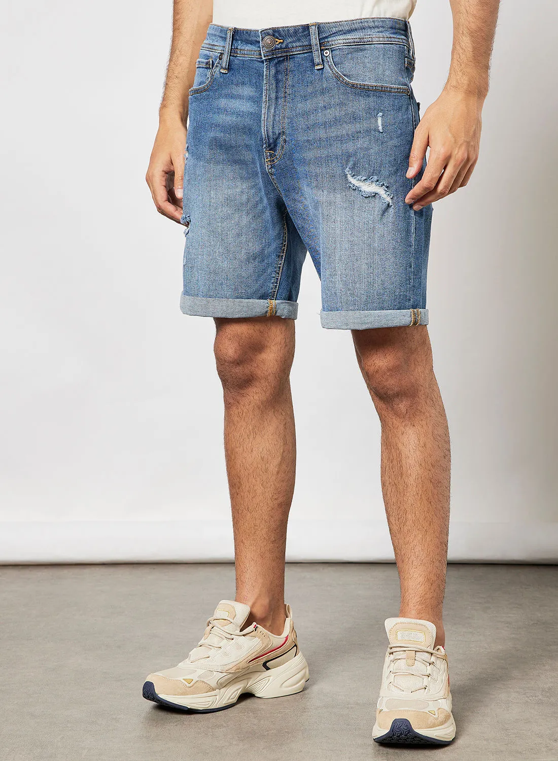 PRODUKT Distressed Denim Shorts