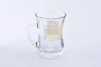 Glass Mug Set Infinity Gold /2 Pcs
