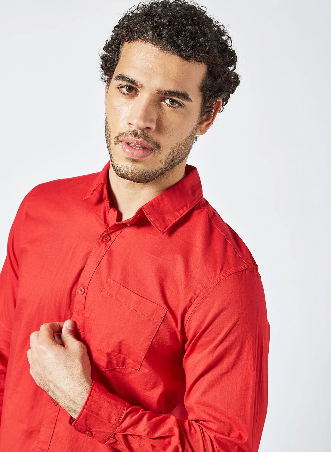 Ruggers Casual Pocket Shirt Red