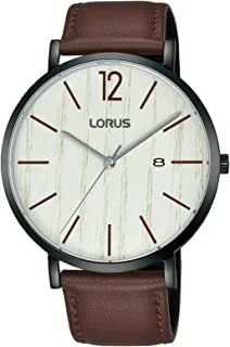 Lorus Mens Analog Quartz Watch With Leather Bracelet Rh999Mx9