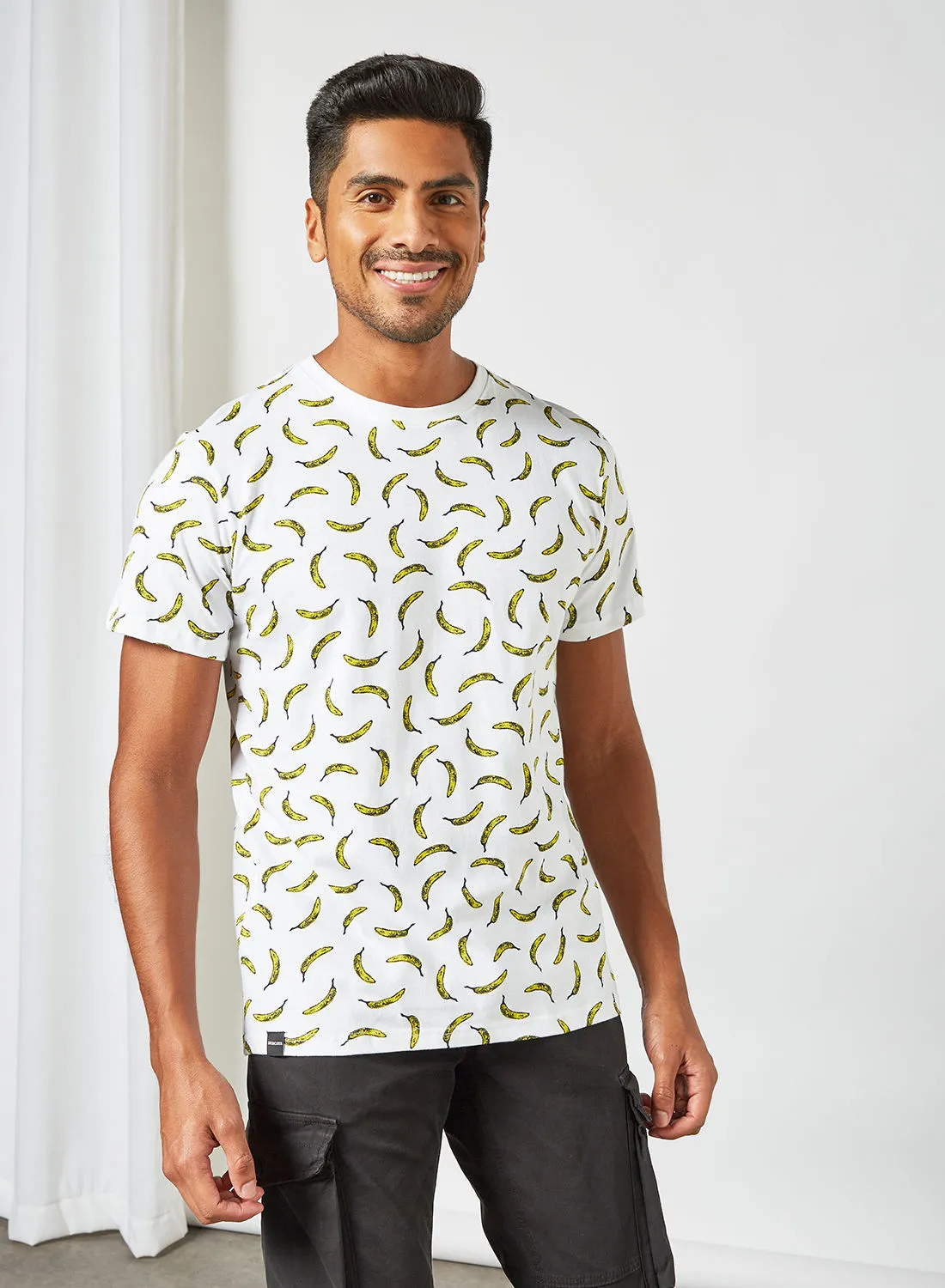 DEDICATED Banana Print T-Shirt White