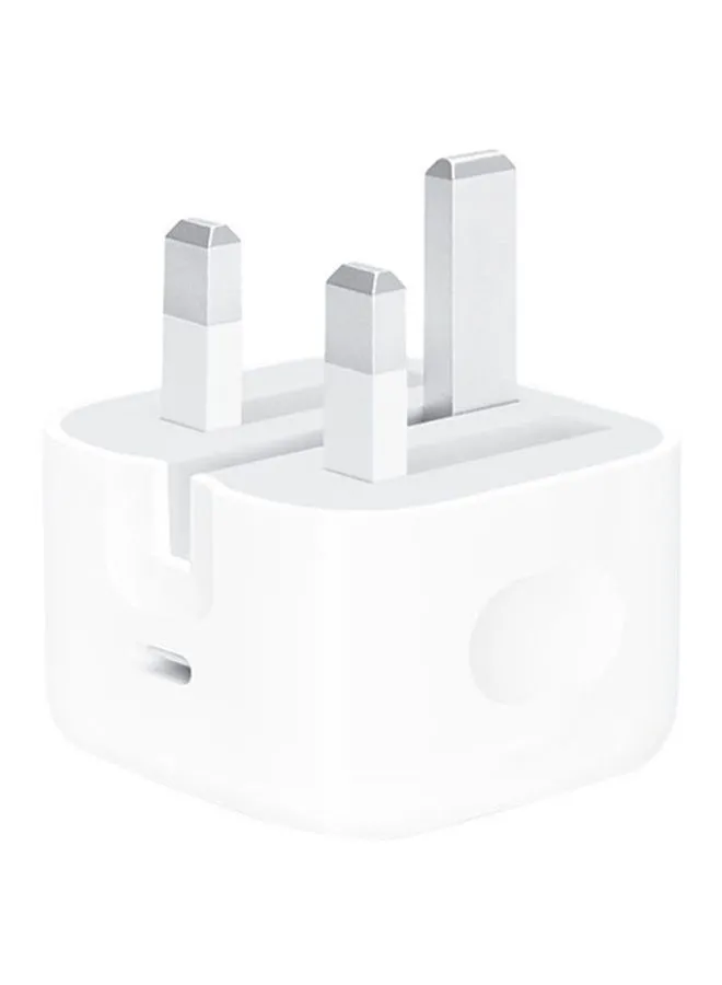 Apple 20W USB-C 3-Pin Power Adapter White