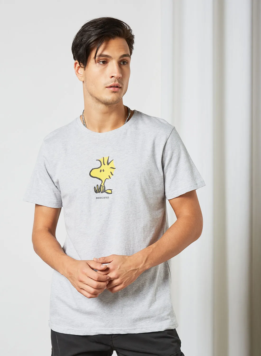 DEDICATED Stockholm Woodstock T-Shirt Grey