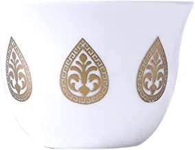 Porcelain Cawa Cup Set Greek Organic Golden/6Pcs