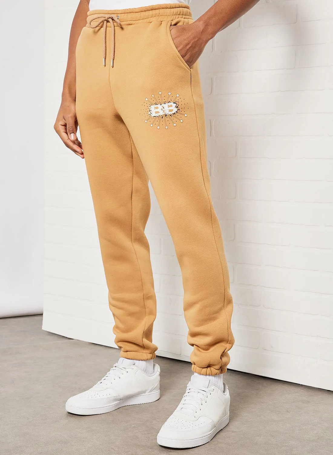 Blood Brother Pier Logo Joggers Beige