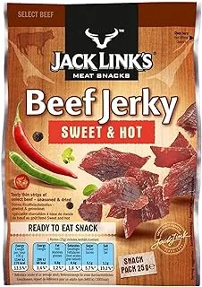 Jack Links Sweet and Hot Beef Jerky Meat Snacks 25 g