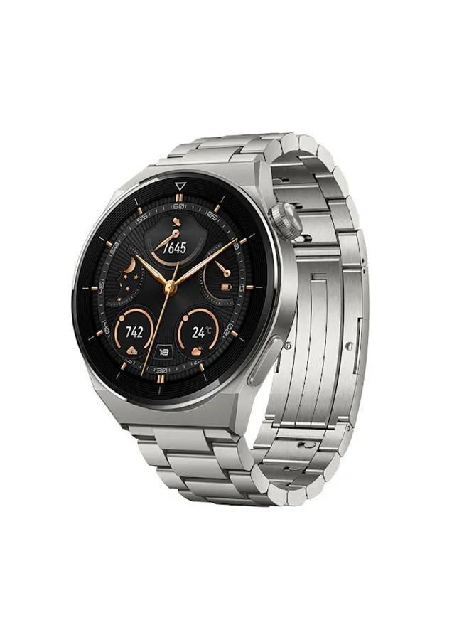 HUAWEI Watch GT 3 Pro Smartwatch Light Titanium Case Strap 46mm Silver
