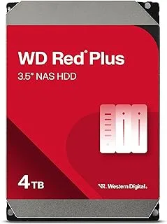 Western Digital 4Tb Wd Red Plus Nas Internal Hard Drive Hdd - 5400 Rpm, Sata 6 Gb/S, Cmr, 128 Mb Cache, 3.5