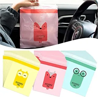 45 Self Adhesive Car Trash Bags, Disposable Trash Bags, Leak Proof, Vomit Bags For Cars, Kitchens, Bedrooms, Study Rooms, Travel, Camping, Office