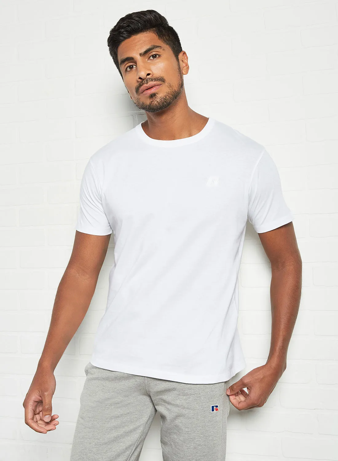 Russell Athletic Crew Neck Logo T-Shirt White