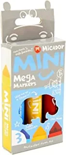 Micador Mini Mega Markers 3-Pieces, Multicolour