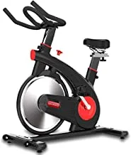 Sparnod Fitness SSB Series Spin Bike Exercise Cycle Machine for Home Gym, Adjustable Resistance, Silent Belt Drive, Heavy Duty Spinning Flywheel - Indoor Stationary Bike for Natural Road Bicycle Feel