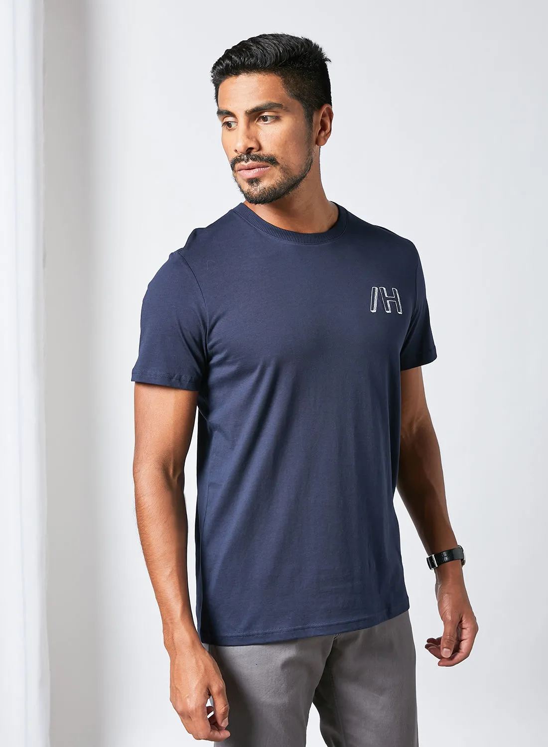 Selected Homme Logo T-Shirt Navy