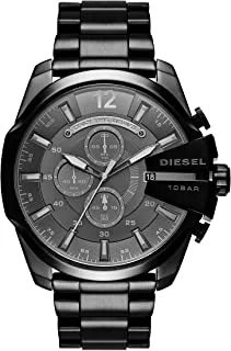 Diesel Men's Mega Chief Chronograph, 59 mm Case Size, Stainless Steel Watch
