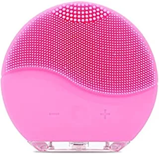 Face Cleansing Brush Natural Silicone Facial Cleansing Brush Face Cleaning and Massager for Face Polish and Scrub (Pink)