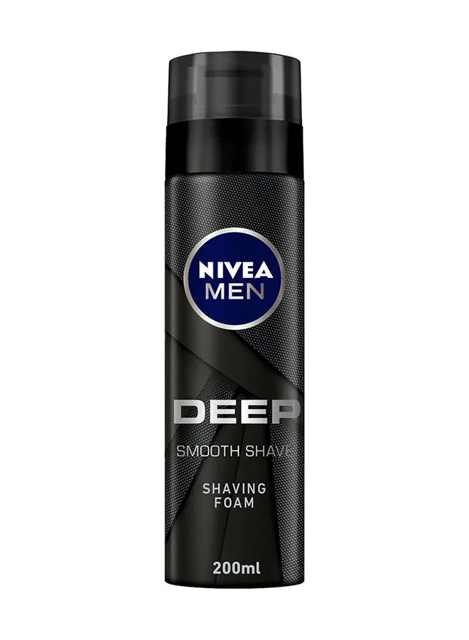 Nivea Men Deep Smooth Shave Shaving Foam l Black Carbon 200ml
