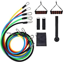 11pcs Latex Resistance Bands Fitness Exercise Tube Rope Set Yoga ABS P90X Workout [H8329 ]