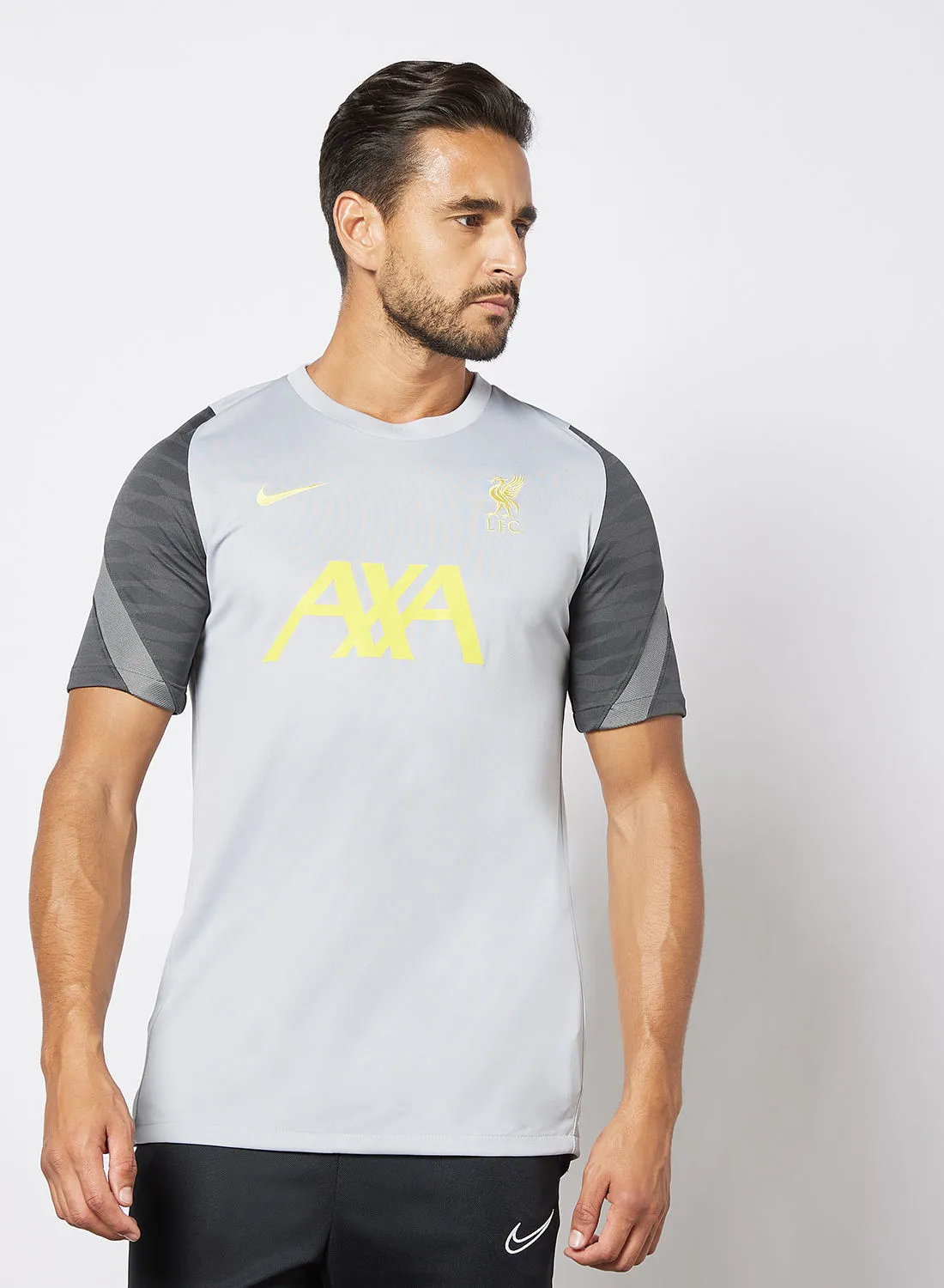 Nike Liverpool FC Strike Dri-FIT Football T-Shirt Grey