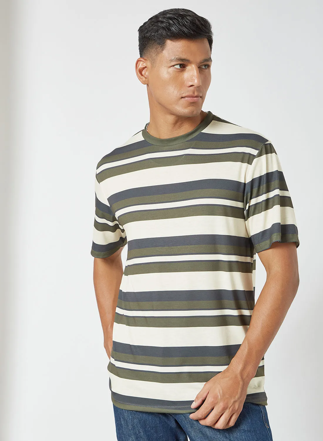 STATE 8 Text Print Striped T-Shirt Multicolour