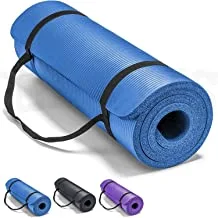SKY-TOUCH Yoga Mat Non Slip, Yoga Mat with Strap Included 10mm Thick Exercise Mat Ideal for HiiT, Pilates, Yoga and Many Other Home Workouts