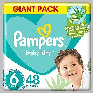 Pampers Baby-Dry, Size 6, Extra Large, 13+ kg, Giant Pack, 48 Diapers