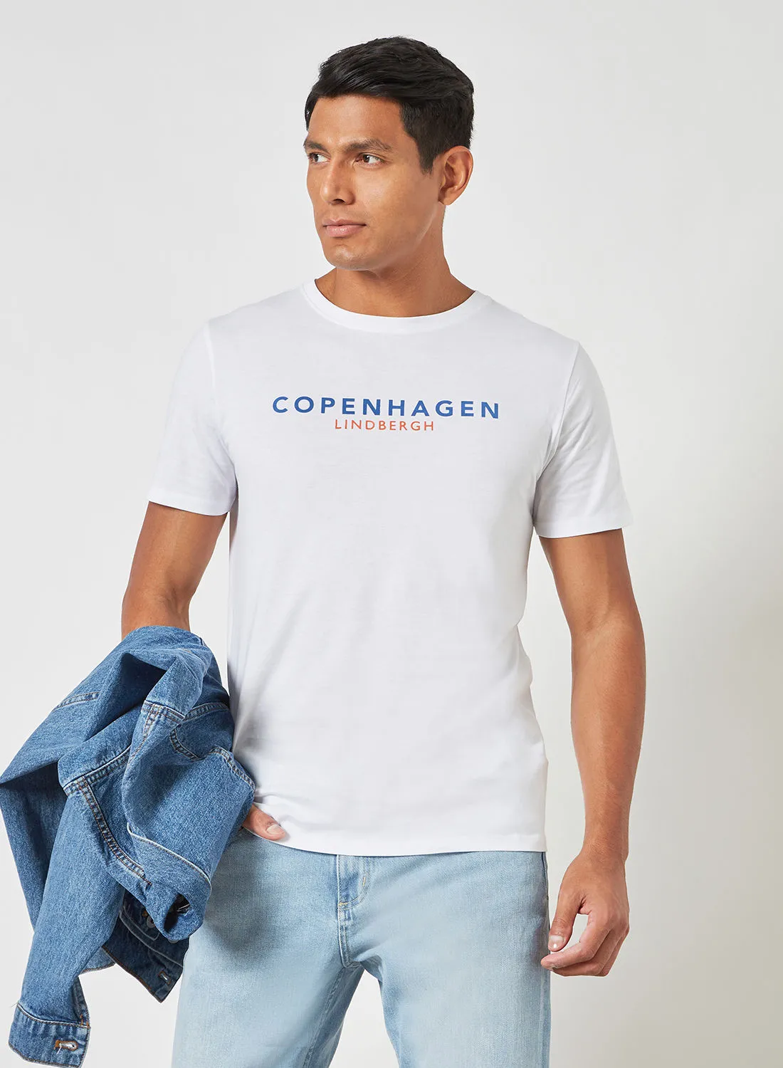 LINDBERGH Copenhagen Print T-Shirt White
