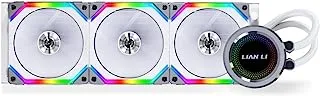 Lian Li Galahad AIO 360 RGB UNI Fan SL120 Edition White - Dual 120mm Addressable RGB Fans AIO CPU Liquid Cooler - GA-360SLA