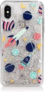 Monocozzi Liquid Glitter Back Case, For Iphone X, Space, Multi Color