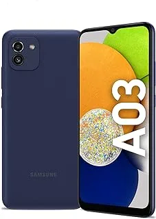 هاتف ذكي Samsung Galaxy A03 LTE Android ، 32 جيجابايت ، 3 جيجابايت رام ، هاتف ثنائي الشريحة ، أزرق (إصدار المملكة العربية السعودية)