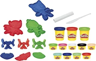 مجموعة Play-Doh PJ Masks Hero مجموعة ألعاب الفنون والحرف اليدوية للأطفال من سن 3 سنوات فما فوق مع 12 علبة من مركبات النمذجة غير السامة