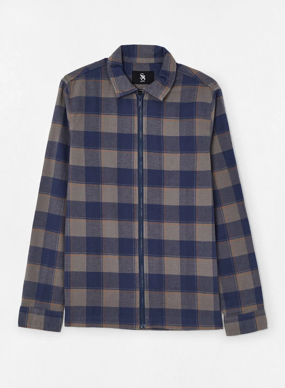 STATE 8 Flannel Check Zip Shacket Multicolour