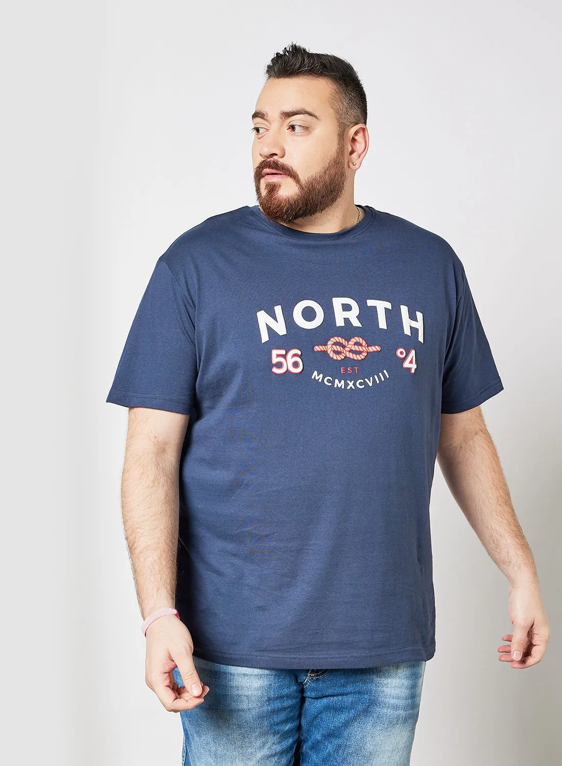 North 56°4 Plus Size Essential T-Shirt Navy