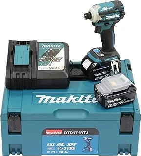 MAKITA Cordless Impact Driver Dtd171Rtj (Bl/Xpt) For 18V Li-Ion Lxt, Tool Comes With 2 Pcs Batteries & 1 Pc Charger