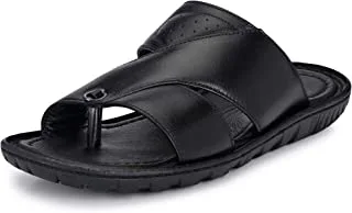 Burwood Men BWD 145 Leather Flip Flops Thong Sandals