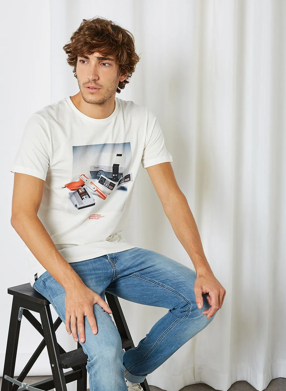 DEDICATED T-shirt Stockholm NES Consol Off-White