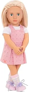 DOLL W/OVERALL DRESS, NATY
