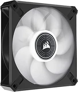 Corsair Ml120 Led Elite, 120Mm Pwm Led Fan (Corsair Airguide Technology, Magnetic Levitation Bearing, Up To 2,000 Rpm, Eight Vibrant Leds, Low Noise, High Airflow) Single Pack - White, CO-9050121-WW