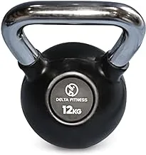 Delta Fitness Rubber Kettlebell, 12 kg Capacity
