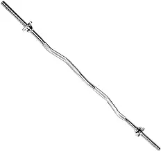 Marshal Fitness Adult CHSBCURL Chrome Curl Bar - Silver, 47 Inches