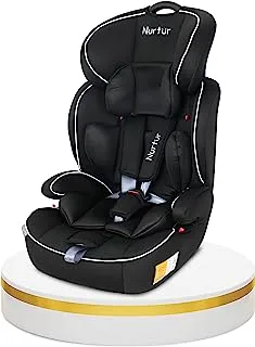 Nurtur Care from the Heart Ragnar Baby/Kids 3-in-1 Car Seat+Booster Seat-Adjustable Headrest-Extra Protection-5-Point Safety Harness-9 months to 12 years Group 1/2/3,Upto 36kg Official Nurtur Product