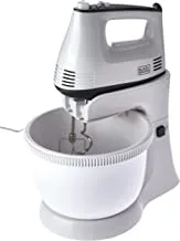 Black & Decker 300w 5 speed multifunction bowl and stand mixer, white - m700, 2 year warranty