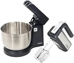 Clikon 220W Stand Mixer with 5 Speed Settings, Black/Silver CK2699