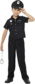 Smiffys New York Cop Costume with Top Trousers and Hat, Black