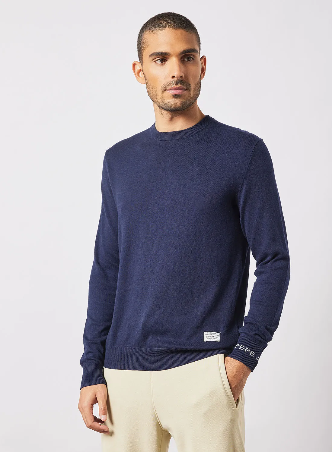 Pepe Jeans LONDON Andre Crew Neck Sweater Blue