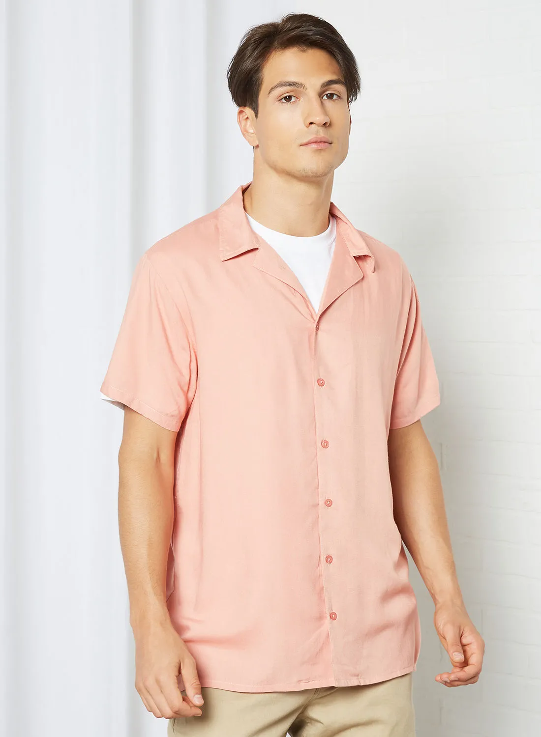 STATE 8 Basic Collar Shirt Pink