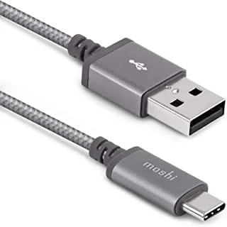 Moshi Integra™ USB-C to USB-A Charge Cable 5 ft (1.5 m) - Titanium Gray